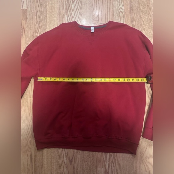 Size 2XL Red Crewneck Jersey Sweater - Picture 4 of 7